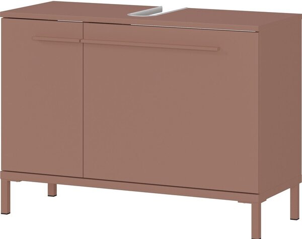 Hnědá matná skříňka pod umyvadlo 80x59 cm Laurino – Germania