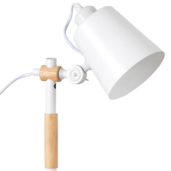 Bílá kovová stolní lampa Somcasa Iria 54 cm