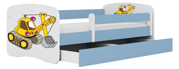 Kocot kids Dětská postel Babydreams bagr modrá, varianta 70x140, bez šuplíků, bez matrace
