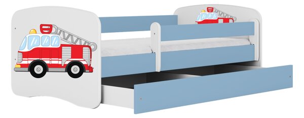 Kocot kids Dětská postel Babydreams hasičské auto modrá, varianta 70x140, bez šuplíků, bez matrace