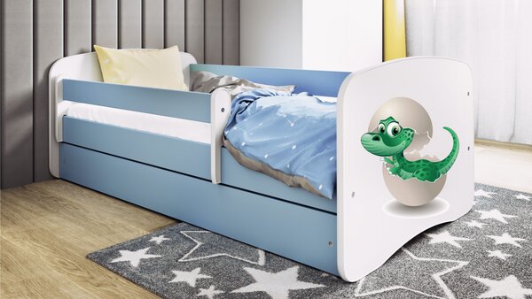 Kocot kids Dětská postel Babydreams dinosaurus modrá, varianta 70x140, bez šuplíků, bez matrace