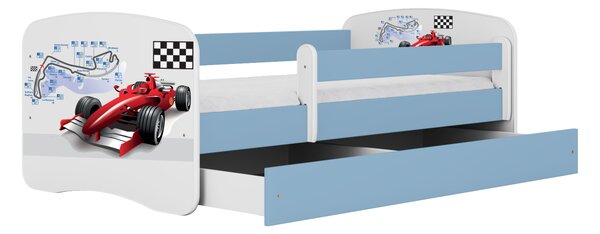 Kocot kids Dětská postel Babydreams formule jedna modrá, varianta 70x140, bez šuplíků, bez matrace