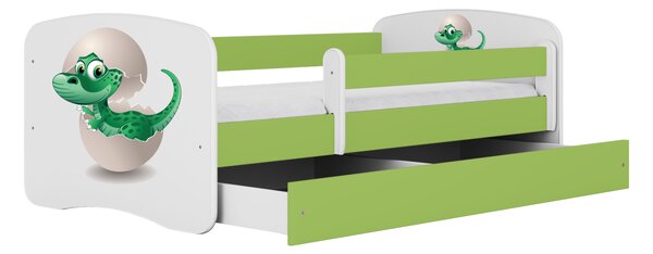 Kocot kids Dětská postel Babydreams dinosaurus zelená, varianta 70x140, bez šuplíků, bez matrace