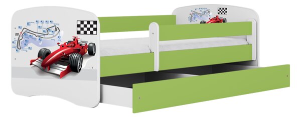 Kocot kids Dětská postel Babydreams formule jedna zelená, varianta 70x140, bez šuplíků, bez matrace