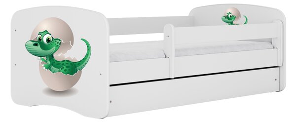 Kocot kids Dětská postel Babydreams dinosaurus bílá, varianta 70x140, bez šuplíků, bez matrace