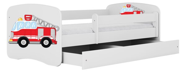 Kocot kids Dětská postel Babydreams hasičské auto bílá, varianta 70x140, bez šuplíků, bez matrace