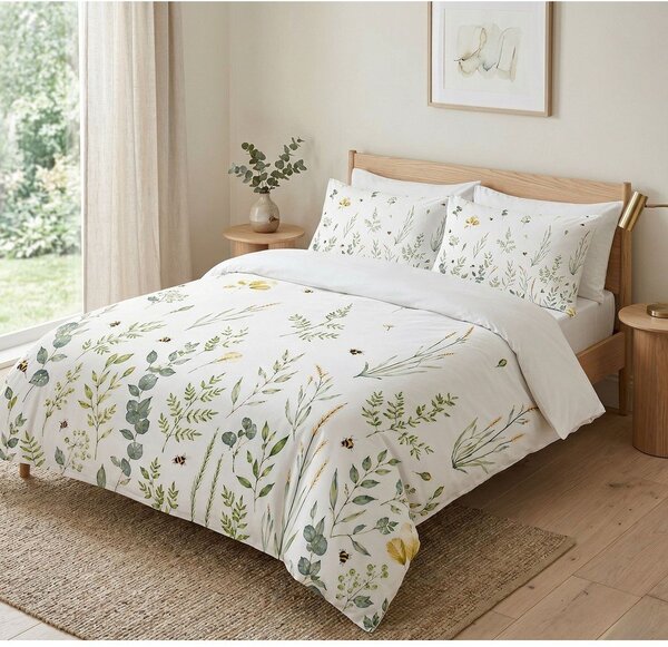 Bílé povlečení na jednolůžko 200x140 cm Gardenia – Mijolnir