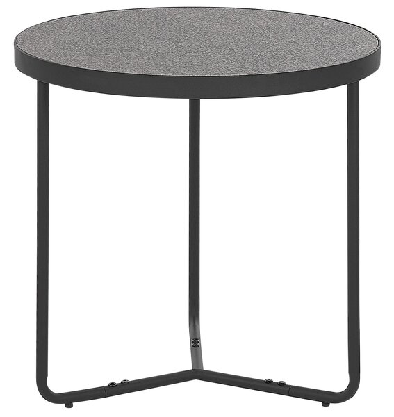 Konferenční stolek ⌀ 50 cm šedá / černá MELODY