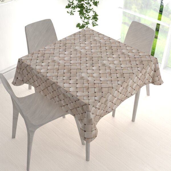Biante Dekorační čtvercový ubrus Terra TRA-002 Béžový pletený vzor 40x40 cm