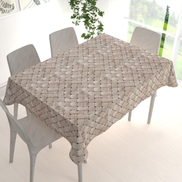 Biante Dekorační obdélníkový ubrus Terra TRA-002 Béžový pletený vzor 50x100 cm