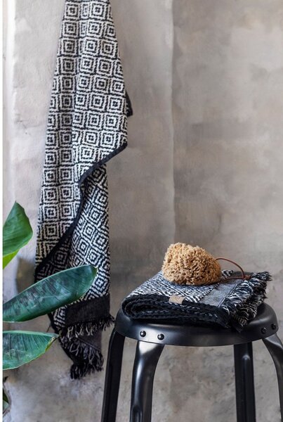 Černobílé bavlněné ručníky v sadě 2 ks 35x60 cm Morocco – Mette Ditmer Denmark