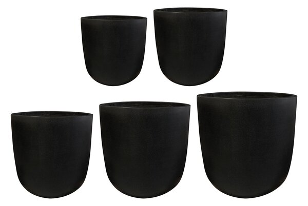 Ter Steege Sada 5 květináčů Aiden black D109 H111