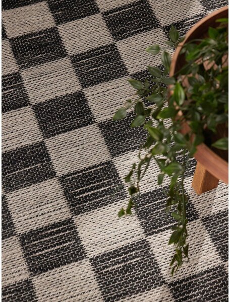 Černý/krémový oboustranný/ručně tkaný koberec s příměsí juty 120x170 cm Rex – Hanse Home