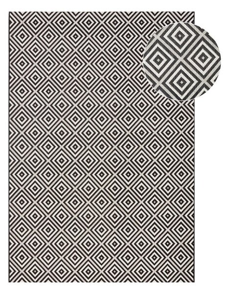 Černo-bílý venkovní koberec NORTHRUGS Karo, 140 x 200 cm