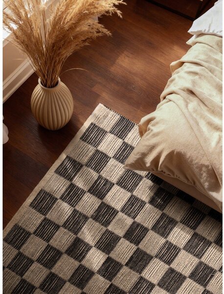 Černý/krémový oboustranný/ručně tkaný koberec s příměsí juty 120x170 cm Rex – Hanse Home