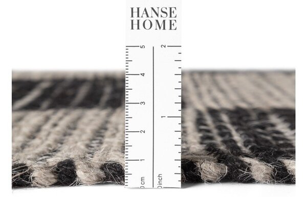 Černý/krémový oboustranný/ručně tkaný koberec s příměsí juty 120x170 cm Rex – Hanse Home