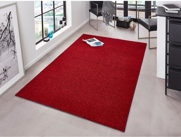 Červený koberec Hanse Home Pure, 80 x 150 cm