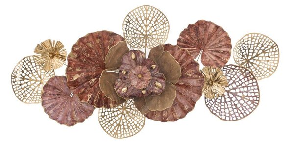 Kovová závěsná dekorace Mauro Ferretti Flowery, 118 x 58 cm