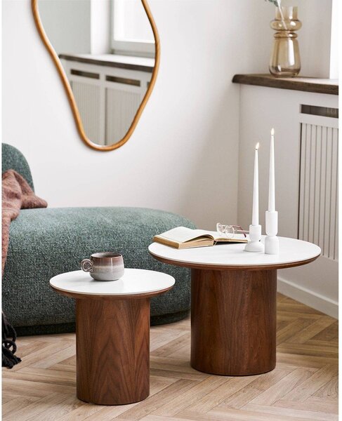Kulatý odkládací stolek s keramickou deskou ø 40 cm Noli – House Nordic
