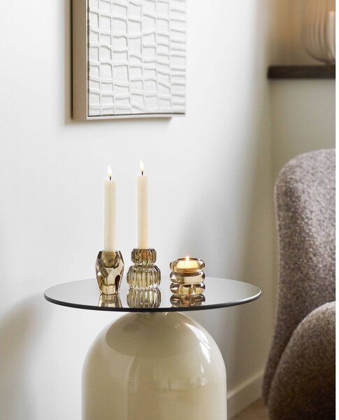 Kulatý odkládací stolek se skleněnou deskou ø 40 cm Ravello – House Nordic