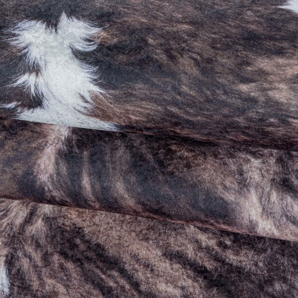 Ayyildiz, Kusový koberec Etosha 4113 brown (tvar kožešiny), 100x135 tvar kožešiny, hnědá, chodba / předsíň