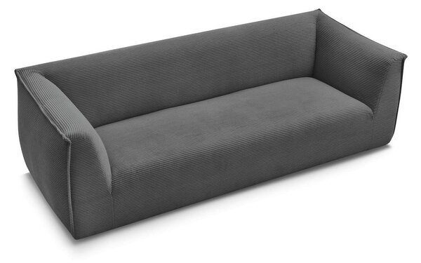 Tmavě šedá manšestrová pohovka 242 cm Giorgia – Bobochic Paris