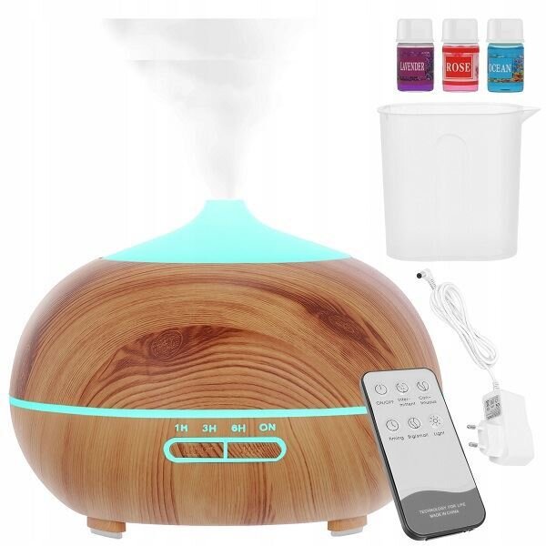 Aroma difuzér se zvlhčovačem 500 ml, RGB podsvícení, dálkové ovládání