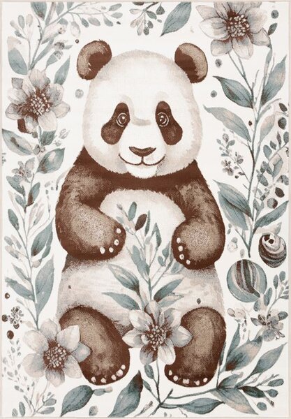 Agnella Dětský kusový koberec FD Lida Panda Miętowy krémový Rozměr: 133x195 cm
