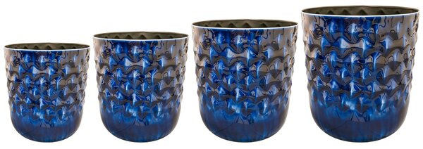 Ter Steege Sada 4 květináčů Jacie kobalt blue D36 H42