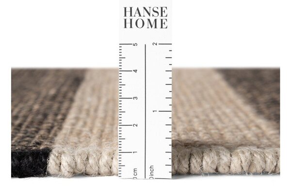 Černý/krémový oboustranný/ručně tkaný jutový koberec 120x170 cm Playa – Hanse Home