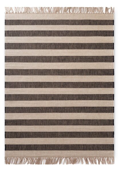 Černý/krémový oboustranný/ručně tkaný jutový koberec 120x170 cm Playa – Hanse Home