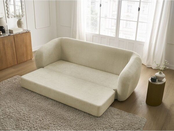 Taupe žinylková rozkládací pohovka 228 cm Neyo – Bobochic Paris
