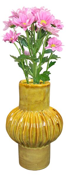 Ter Steege Váza Sanah rib mustard D15 H23