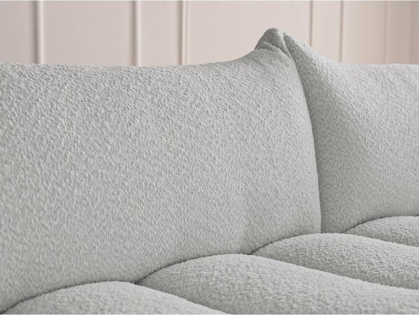 Světle šedá pohovka z textilie bouclé 234 cm Azra – Bobochic Paris