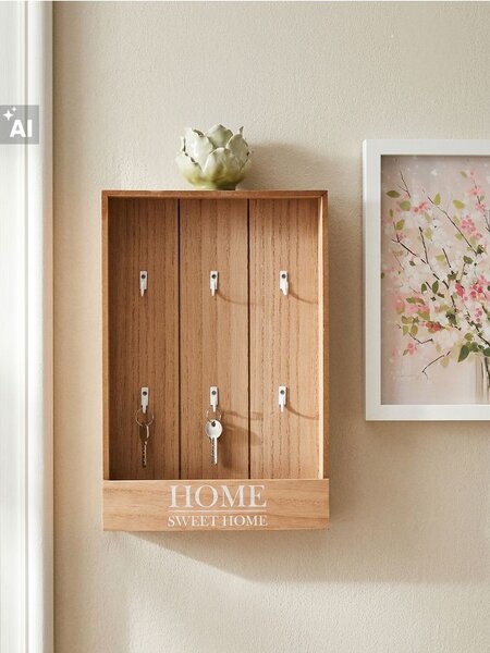 Sinsay - Věšák na klíče s nápisem Home Sweet Home - béžová