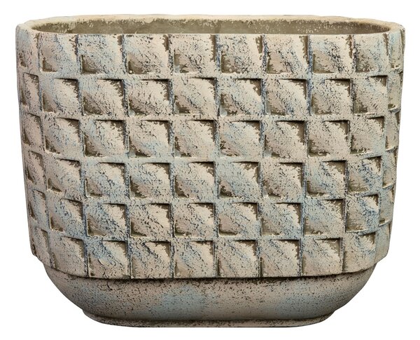 Ter Steege Váza široká Jim white earth D26x13 H21