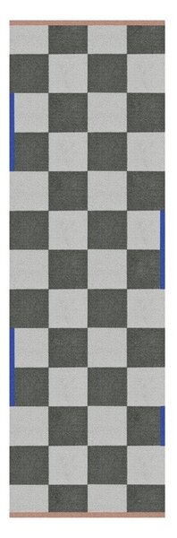 Tmavě zelený/krémový pratelný běhoun 77x242 cm Square – Mette Ditmer Denmark