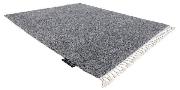 Dywany Łuszczów, Kusový koberec Berber 9000 light grey, 80x150, šedá, obývací pokoj