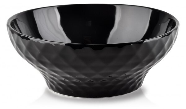 Affekdesign Porcelánová miska DIAMENT BLACK 17,5 x 7 cm černá