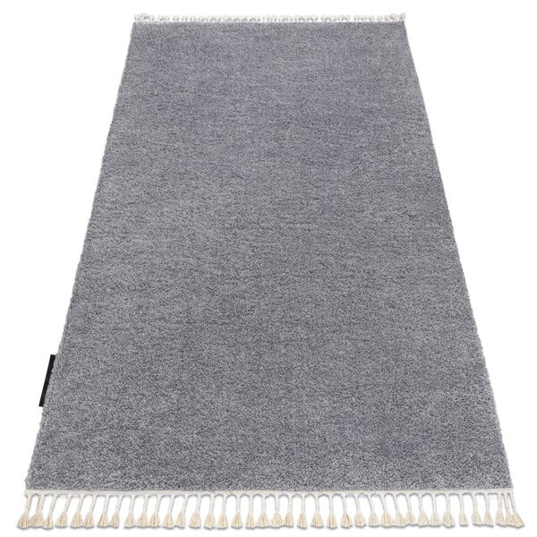 Dywany Łuszczów, Kusový koberec Berber 9000 light grey, 80x150, šedá, obývací pokoj