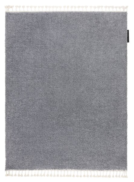 Dywany Łuszczów, Kusový koberec Berber 9000 light grey, 80x150, šedá, obývací pokoj