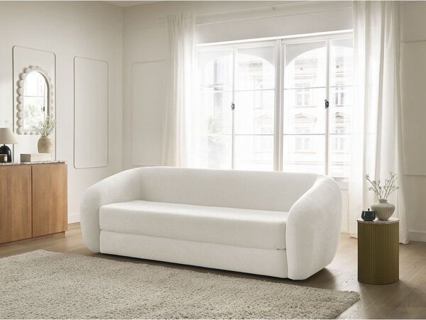 Béžová žinylková rozkládací pohovka 228 cm Neyo – Bobochic Paris