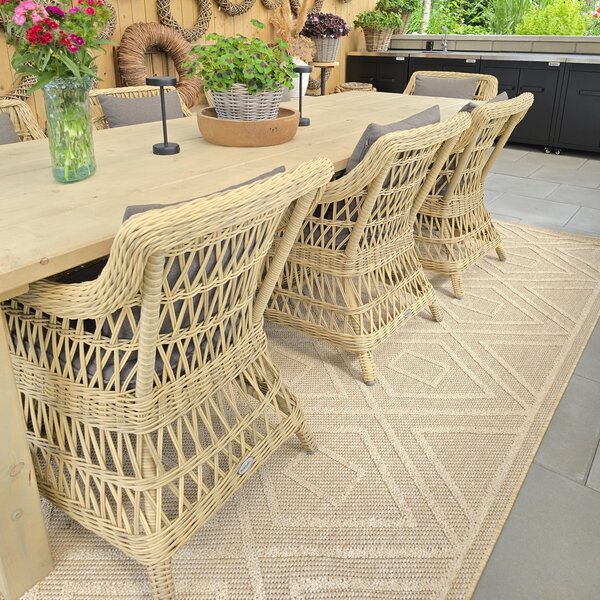 Ayyildiz, Kusový koberec Patara 4956 Beige – na ven i na doma, 80x150, béžová, chodba / předsíň