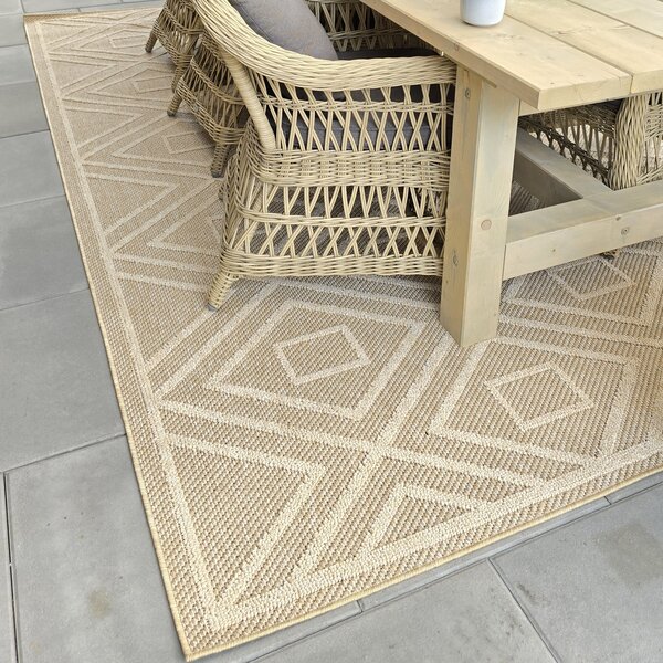 Ayyildiz, Kusový koberec Patara 4956 Beige – na ven i na doma, 80x150, béžová, chodba / předsíň