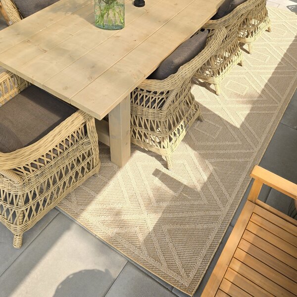 Ayyildiz, Kusový koberec Patara 4956 Beige – na ven i na doma, 80x150, béžová, chodba / předsíň