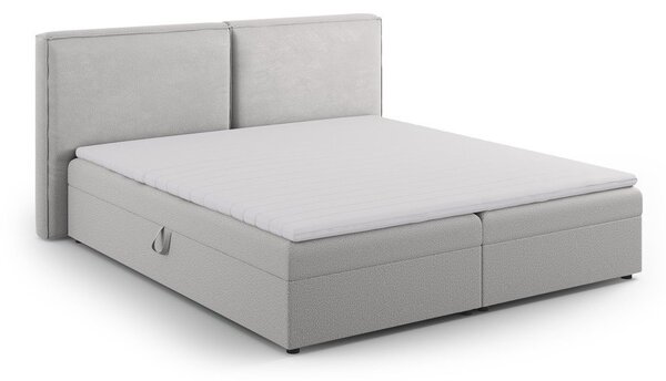 Světle šedá boxspring postel s úložným prostorem 180x200 cm Arendal – Cosmopolitan Design