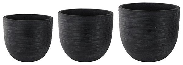 Ter Steege Sada 3 květináčů Boet black D54 H47