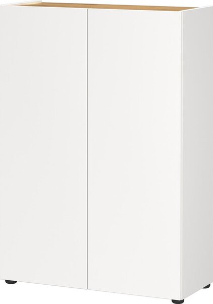 Bílá skříňka v dekoru dubu 74x105x33 cm Alviano – Germania