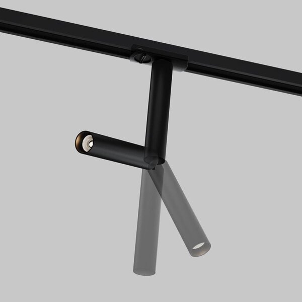 Maytoni Reflektorové LED svítidlo FOCUS DUAL 6W pro 1F systém UNITY, v. 32,5 cm, 3000K Barva: Černá