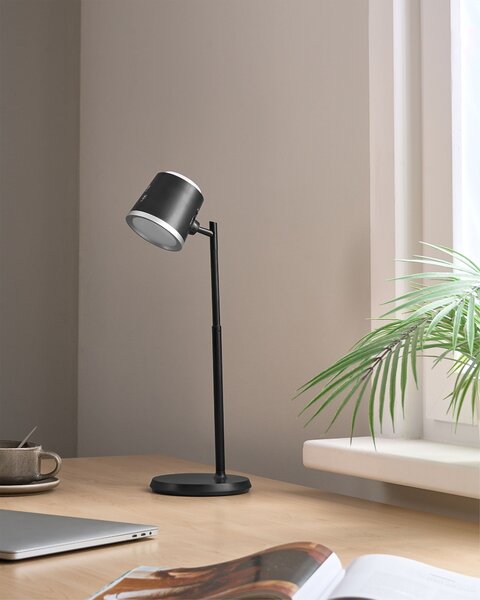 LED bezdrátová stolní lampa LIBRA se stmívačem Černá